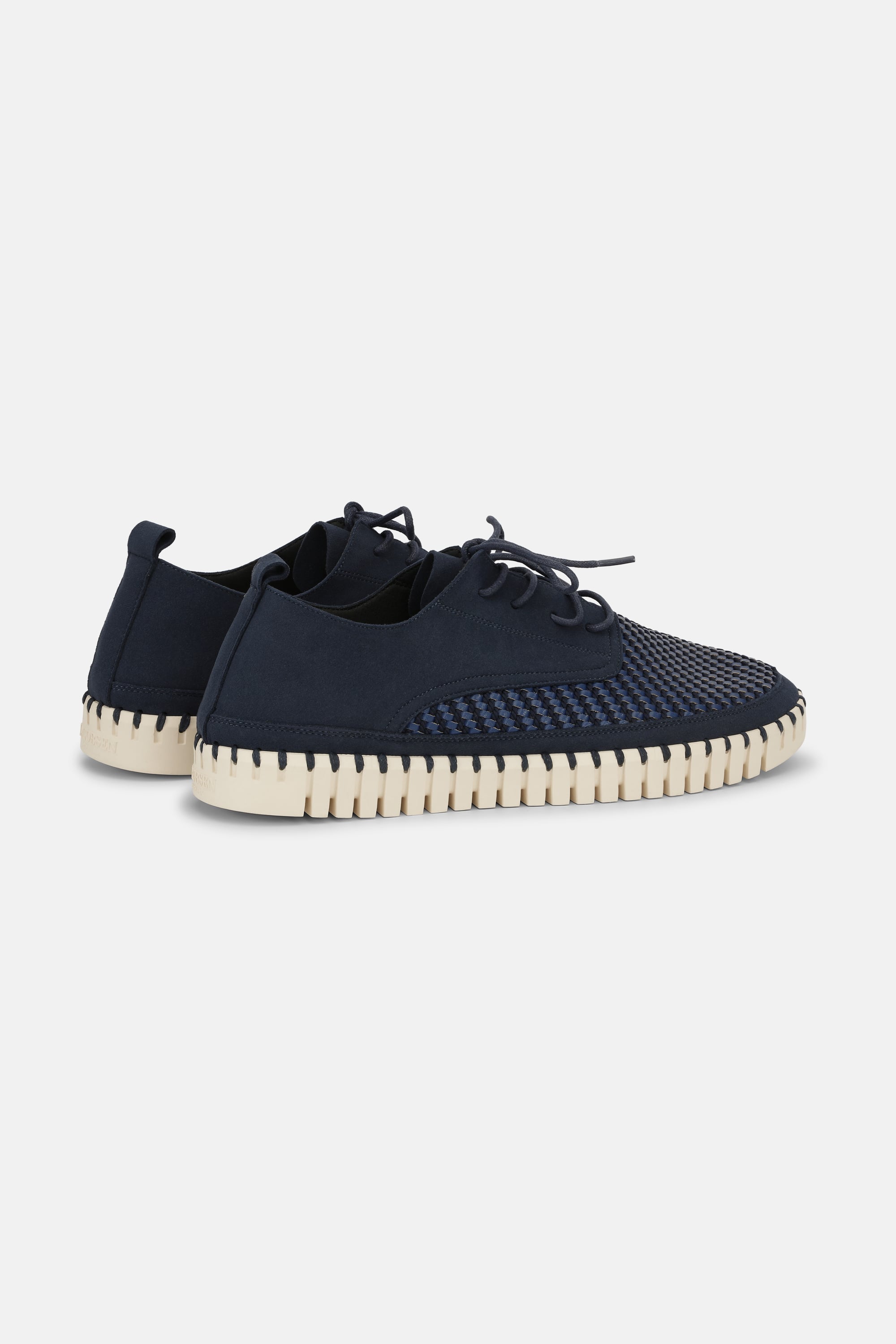 Herresko Med Lisser - Dark Indigo Pearled Ivory
